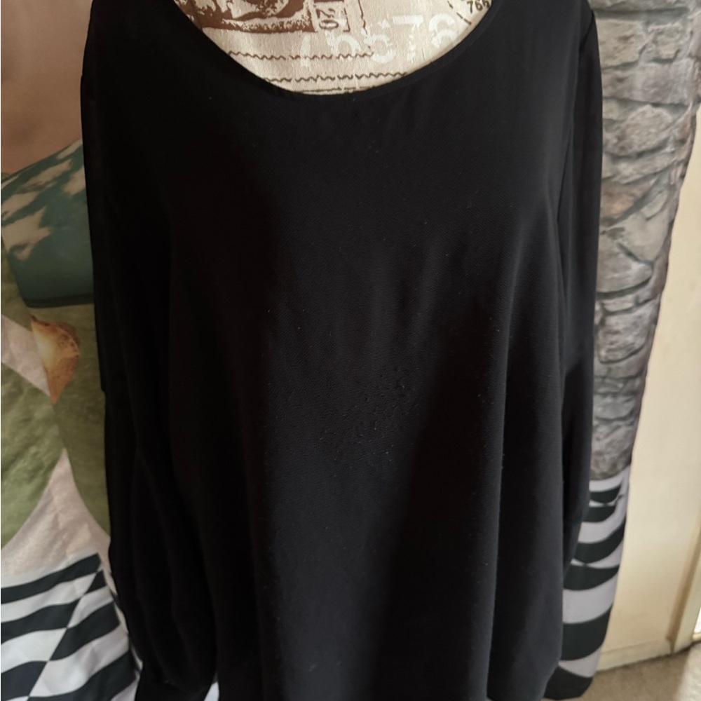 Lane Bryant Limited run of Girl with Curves Black Long Sleeve Blouse